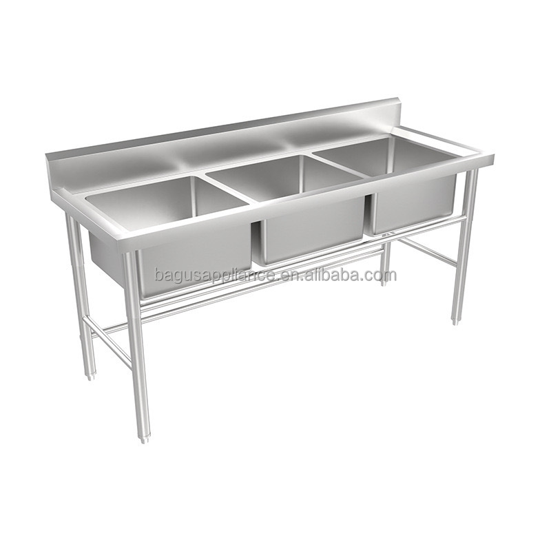 Commercial Quality Kitchen Faucet - Hochwertige Edelstahl-Dreifachspülbeckenarmatur für gewerbliche Spülbecken in