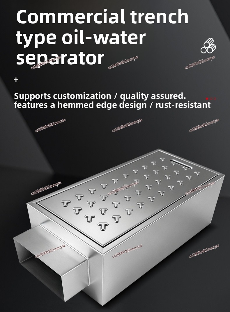 Commercial Kitchen Grease Interceptor - Verstärkter Edelstahl-Fettabscheider für Gewerbeküchen, Öl-Wasser-Separator, Fettfilter
