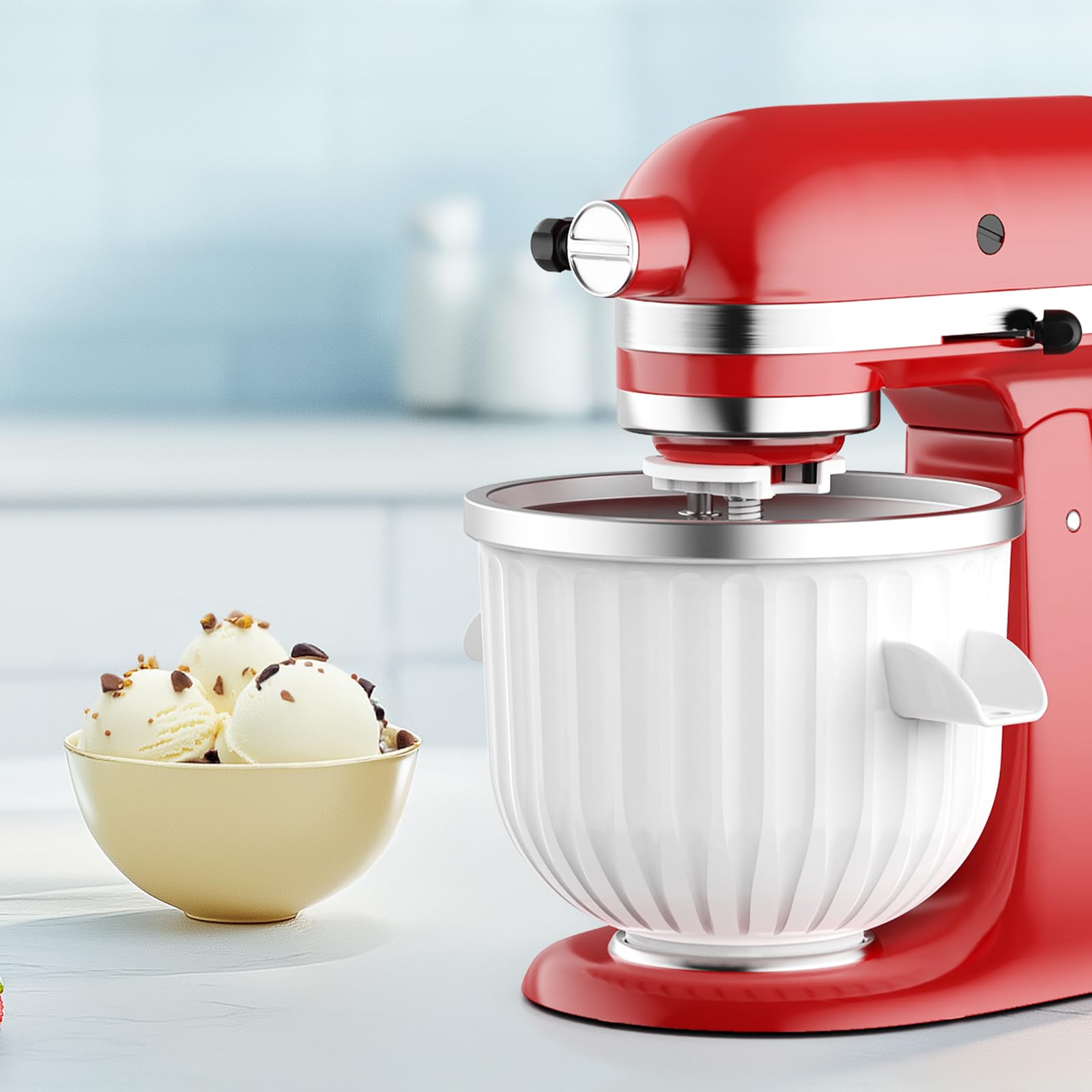 Commercial Kitchenaid - 2-Liter-Eiscreme-Aufsatz für KitchenAid Standmixer, passend für