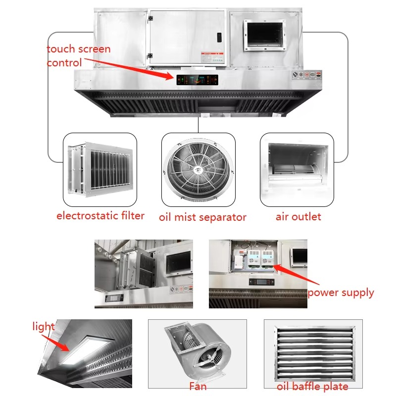 Kommerzielle, anpassbare Resta – Commercial Kitchen Chimney Bewertung und Preis