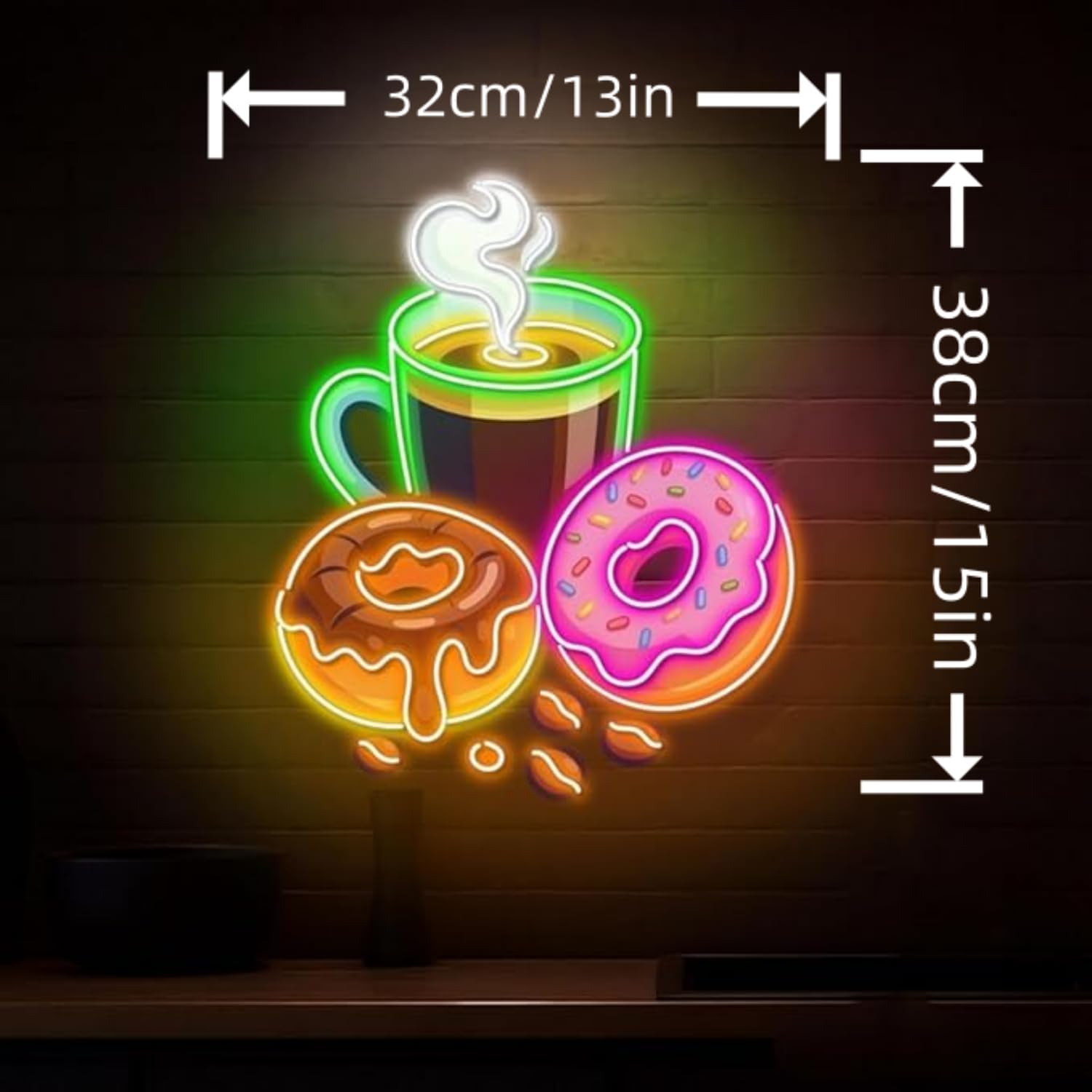 Donuts LED-Neonschild USB-betr – Commercial Kitchen Walls Bewertung und Preis