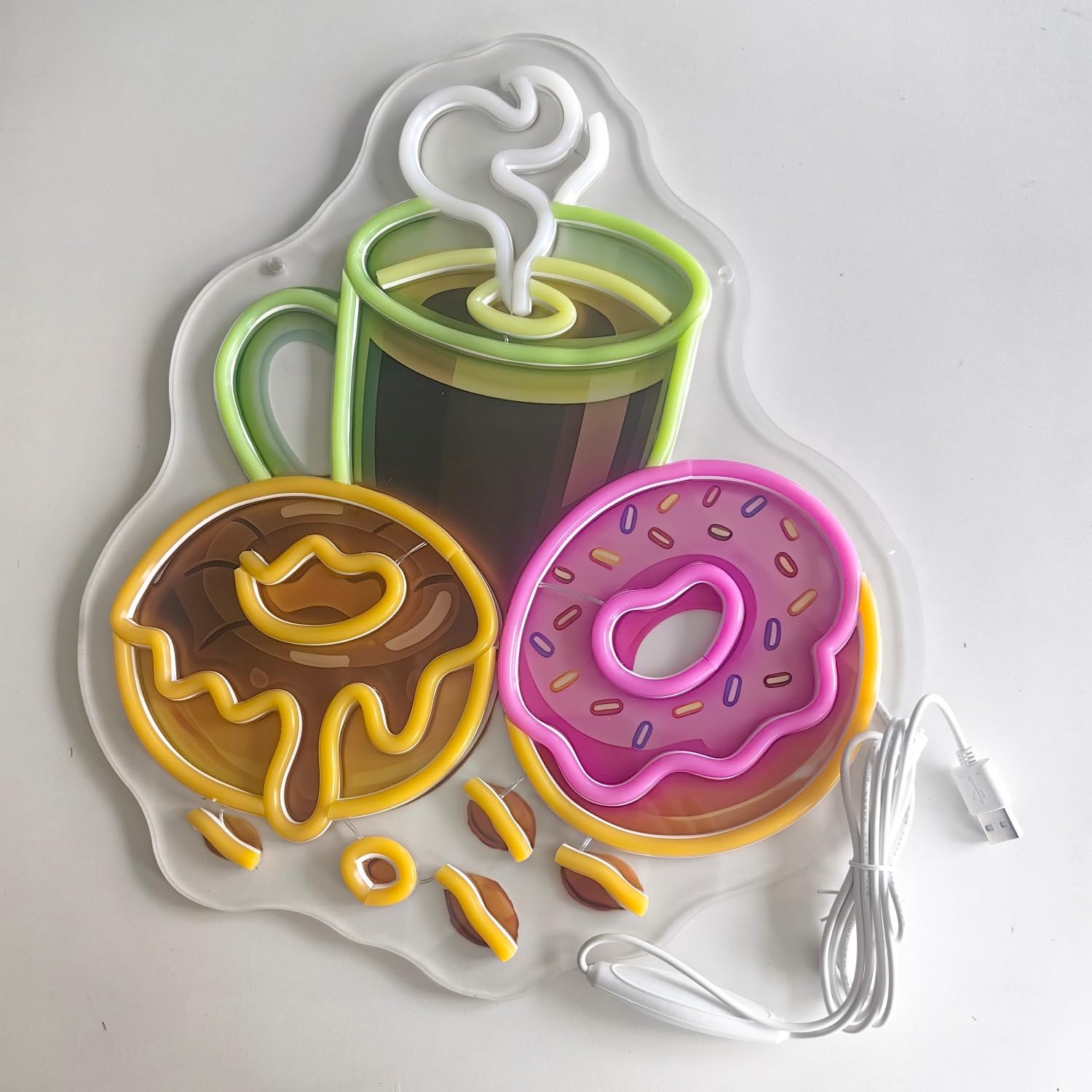Donuts LED-Neonschild USB-betr – Commercial Kitchen Walls Bewertung und Preis