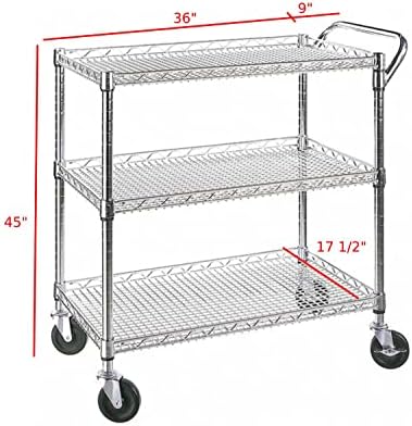 Robuster 3-stufiger Rollbarer  – Commercial Kitchen On Wheels Bewertung und Preis