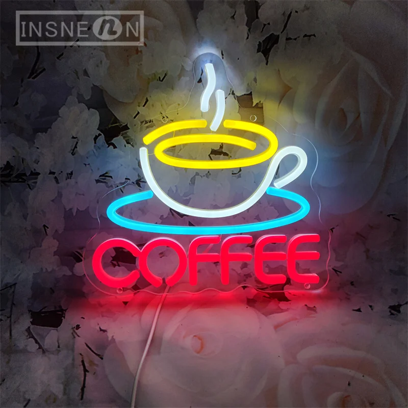Kaffeetasse entworfenes Neonsc – Commercial Kitchen Walls Bewertung und Preis