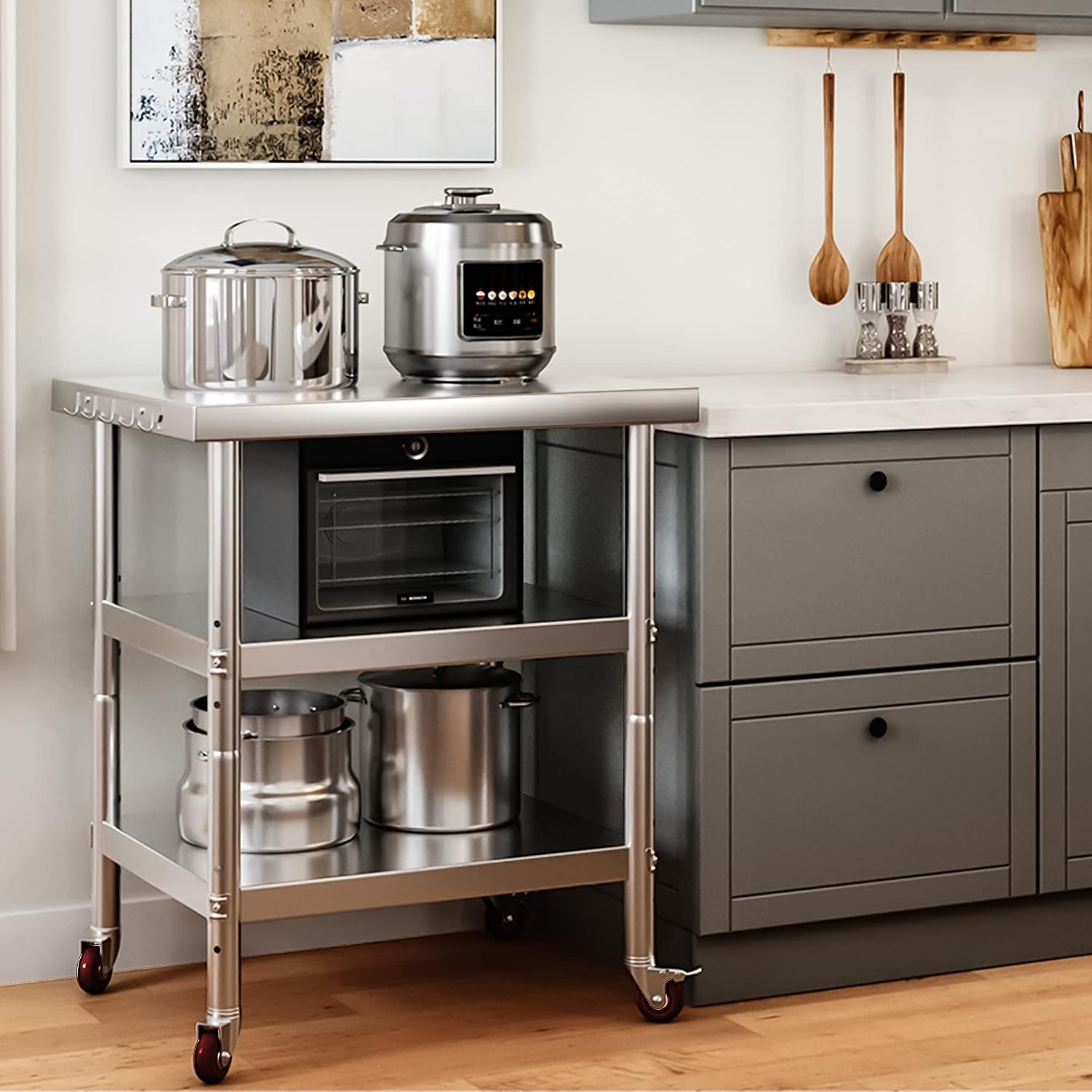 Edelstahl-Arbeitstisch für die – Commercial Kitchen On Wheels Bewertung und Preis