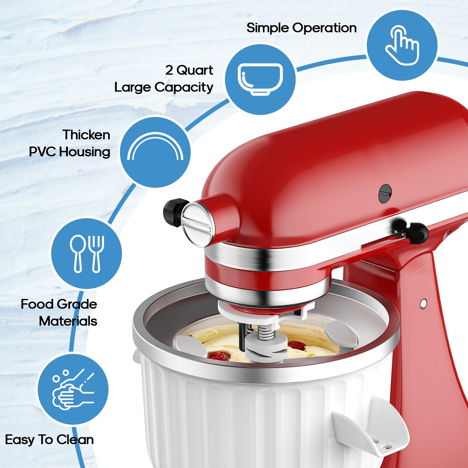 2-Liter-Eiscreme-Aufsatz für K – Commercial Kitchenaid Bewertung und Preis