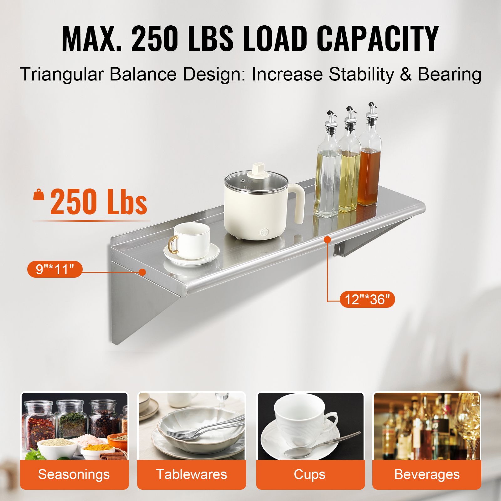 30,5 cm x 91,4 cm Edelstahlreg – Commercial Kitchen Walls Bewertung und Preis